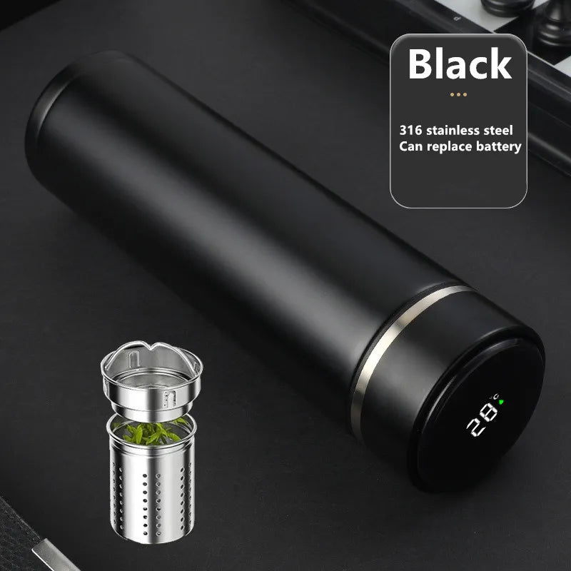 500ML Smart LED Temperature Display Vacuum Flask Metal Stainless Steel Thermos Water Bottle