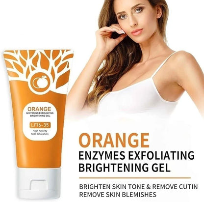 Orange Enzyme Exfoliating Glow Gel – Dark Spot & Dead Skin Remover | Brightening Citrus Skincare for Radiant Skin (120g)