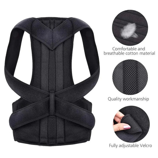 Body Posture Corrector Belt – Adjustable back and shoulder support for posture and pain relief.